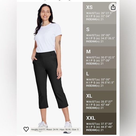 Willit women’s capri pants dress yoga capri stretch business work casual capris - Picture 6 of 6